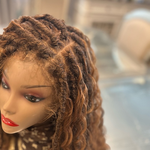 WOW! 26" Boho Faux Locs Lace Front Wig Color #T1B/30 Cinnamon Spice! - Picture 6 of 15